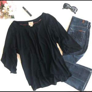 Anthro | Maeve | Braxton Button Split Sleeve Top